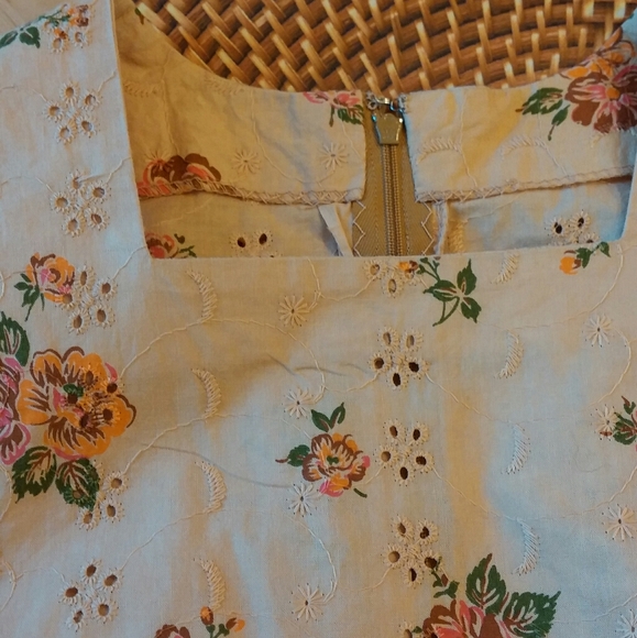 Gifted BOHO floral midi dress peach, with Free scarf and belt - Picture 6 of 10
